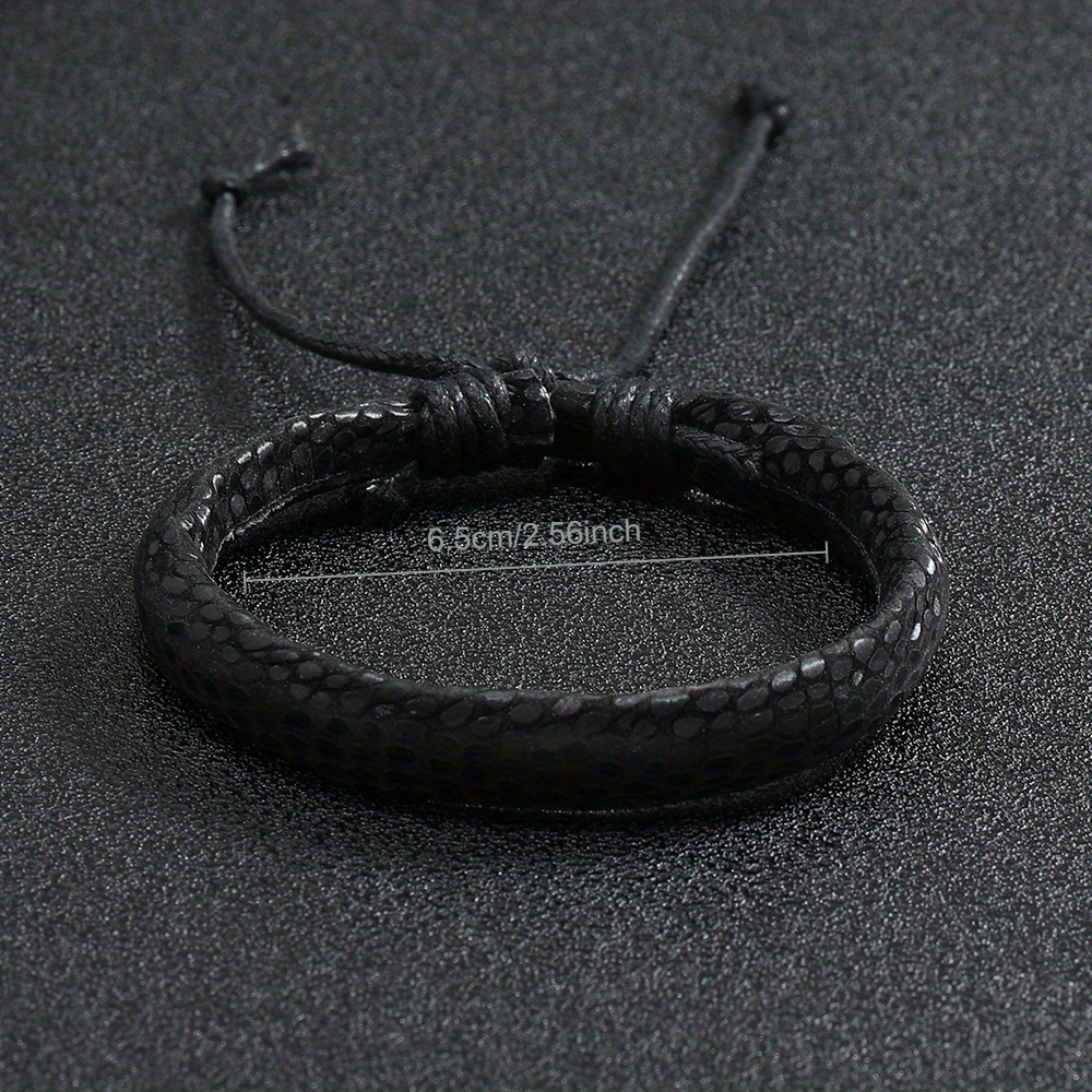 1pc PU Braided Bracelet Unisex Versatile Accessory Gift